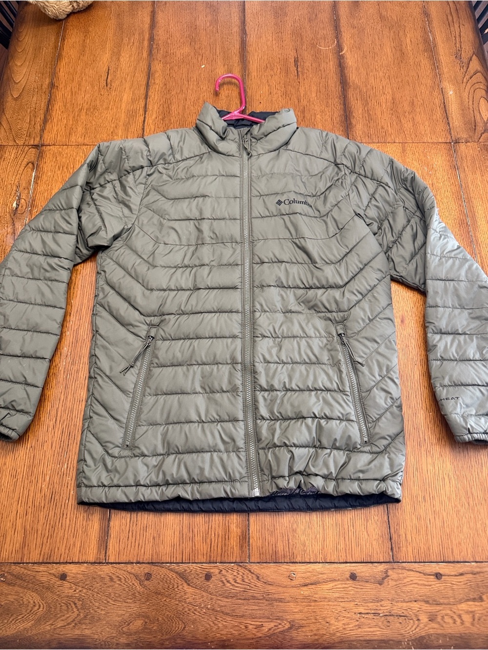 Columbia Men's Small Olive Green Quilted Omni Heat Puffer Jacket
